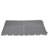 VEVOR Interlocking Drainage Mat, 15.7” x 15.7” Modular Interlocking Cushion, 24 Pcs Splicing Drainage Mats, Non-Slip Gray PP Drainage Floor Tile and Shower Mat, for Garage, Garden, Kitchen & Outdoor