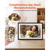 VEVOR 10.1 Inch Digital Picture Frames (2-PK), 1280x800 HD IPS Touch Screen Electronic Photo Frame, 32GB Memory, Auto-Rotate Portrait or Landscape, Share Moments Instantly via App, for Parents Friends