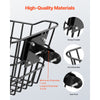 VEVOR Front Bike Basket, Electric Scooter Basket with Fixed Bracket - Max Bearing 20 lbs, Construct from Solid Steel, Kids Bike Basket/Adult Bicycle Basket/Knee Electric Scooter Accessories