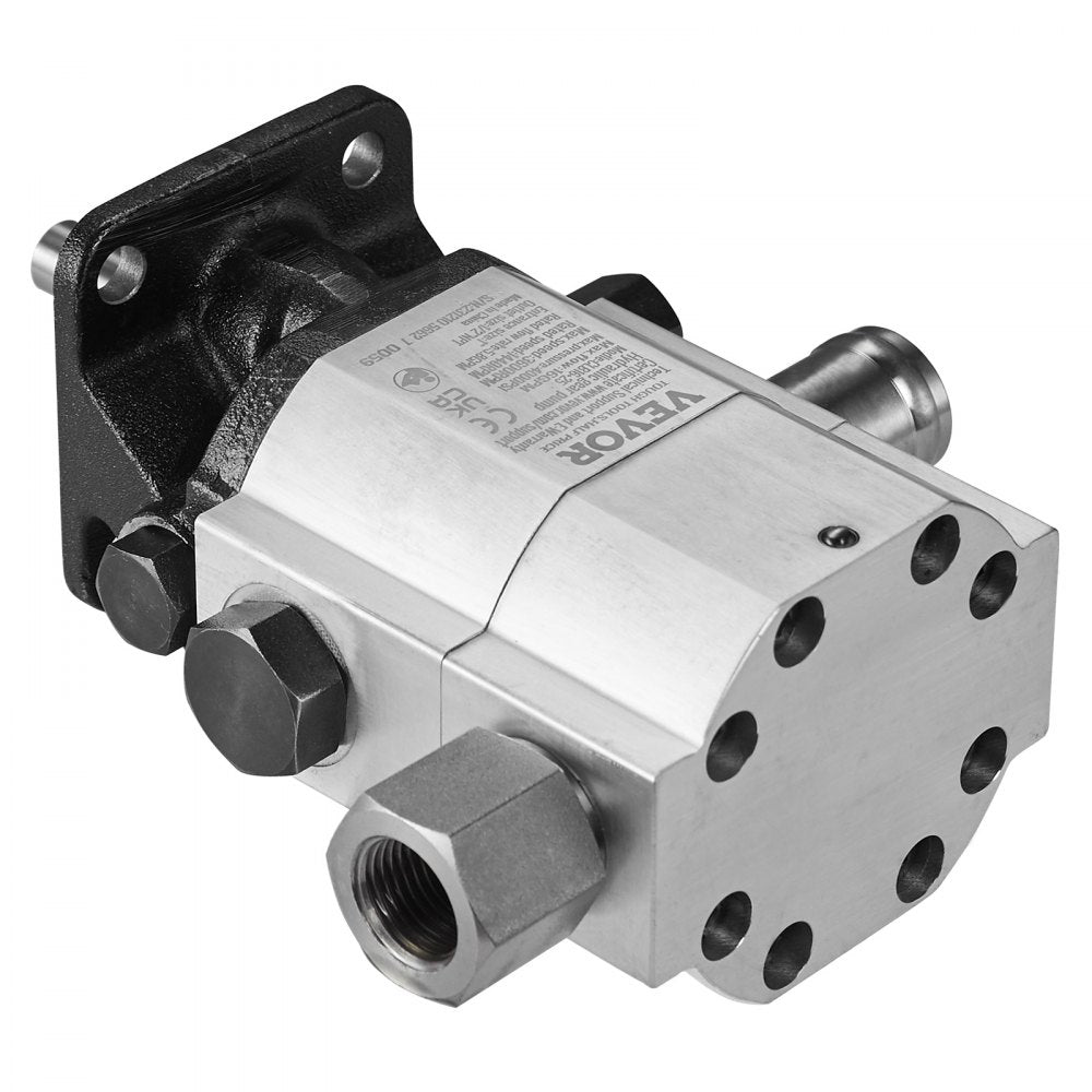 VEVOR Hydraulic Log Splitter Pump, 16GPM, 2 Stage 4000PSI Wood Log Splitter Pump, 1'' Inlet 1/2'' NPT Outlet 3600 RPM Aluminum Hydraulic Gear Pump, for Small Engine Mounting Log Splitters Snowplow