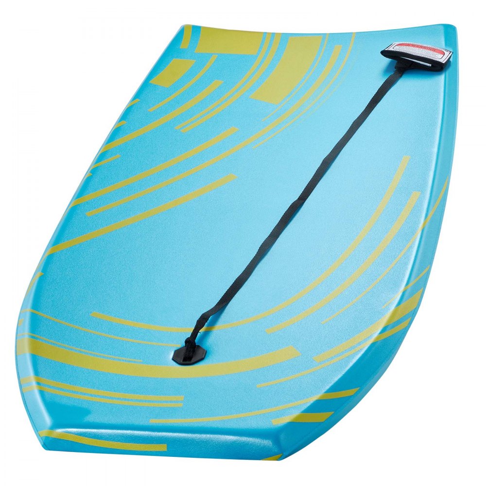 VEVOR 42-Inch Bodyboard, Body Board Trainer with EPS Foam Core & Wrist Leash, UV-Resistant Beach Bodyboard for Beginners, Youth Up to 180 lbs