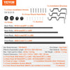 VEVOR 1 Inch Double Curtain Rods 36 to 72 Inches(3-6ft), Drapery Rods for Windows 24 to 68 Inches, Telescoping Dual Curtain Rod with Round Finials, Black