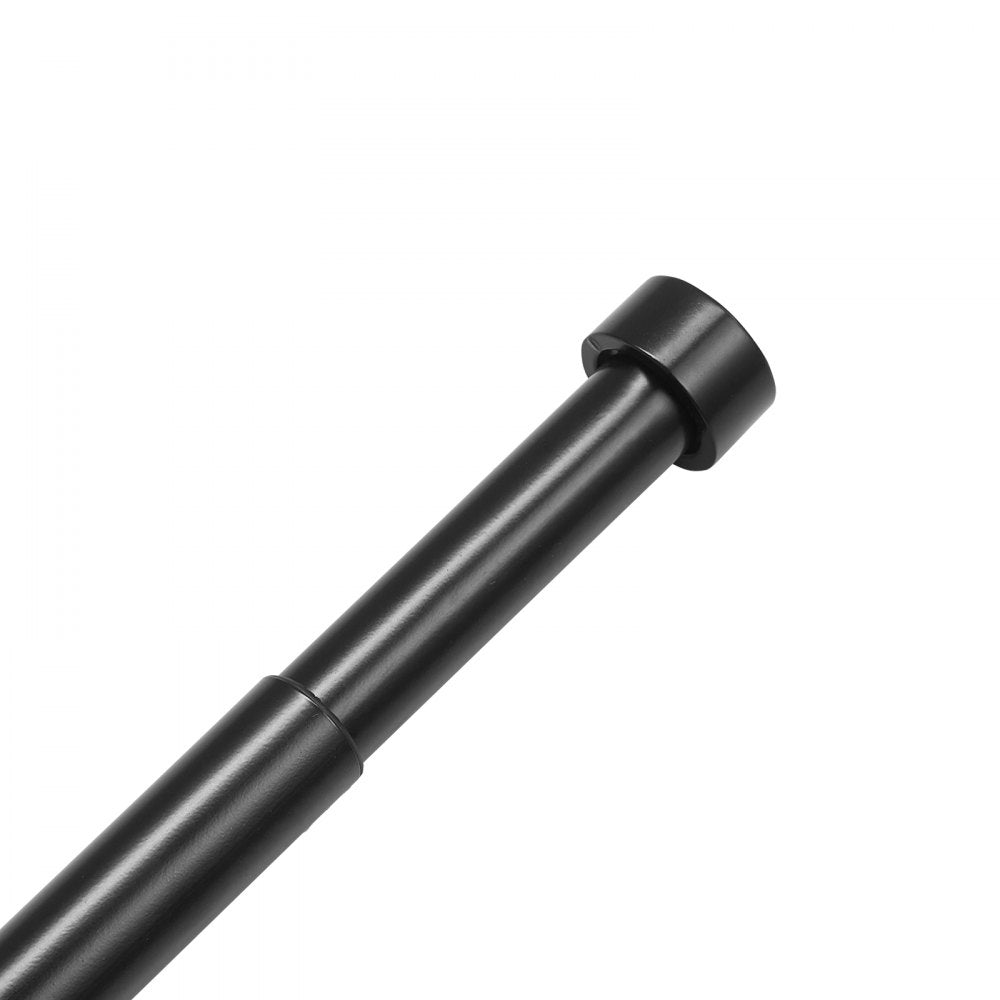 VEVOR 1 Inch Double Curtain Rods 36 to 72 Inches(3-6ft), Drapery Rods for Windows 24 to 68 Inches, Telescoping Dual Curtain Rod with Round Finials, Black