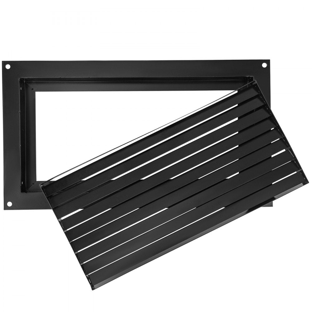 VEVOR Flood Vent, 16\" X 32\" Foundation Flood Vent, to Reduce Foundation Damage and Flood Risk, Black, Wall Mounted Flood Vent, for Crawl Spaces,Garages & Full Height Enclosures (16\" X 32\")