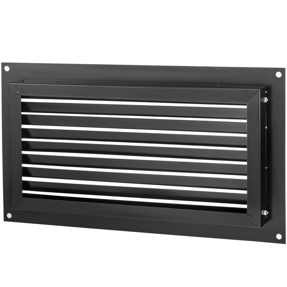 VEVOR Flood Vent, 16\" X 32\" Foundation Flood Vent, to Reduce Foundation Damage and Flood Risk, Black, Wall Mounted Flood Vent, for Crawl Spaces,Garages & Full Height Enclosures (16\" X 32\")