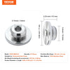 VEVOR 51Pack Cable Railing Kit 1/8" Wheel Protector Sleeves, Bundle with Black Invisible 1/8" Swage Tensioner and Terminal, Cable Railing Post Safeguard Covers for 0.41inch Horizontal Hole Post