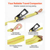 VEVOR Wheel Chock Tie-Down Kit, Axle Type Trailer Tie Down Strap, Car Tie Down Kit with Break Strength 10009 lbs, Working Load 3333 lbs, Trailer Ratchet Strap for ATV, UTV, & Heavy-Duty Pickup Trucks