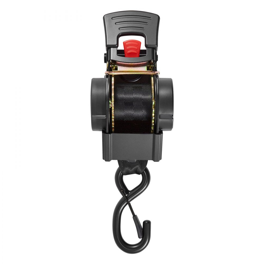 VEVOR Wheel Chock Tie-Down Kit, Fixed Trailer Tie Down Strap, Car Tie Down Kit with S-Hook, Break Strength 1649 lbs & Working Load 550 lbs Motorcycle Tie-Down System for Trailers, Boats, Snowmobiles