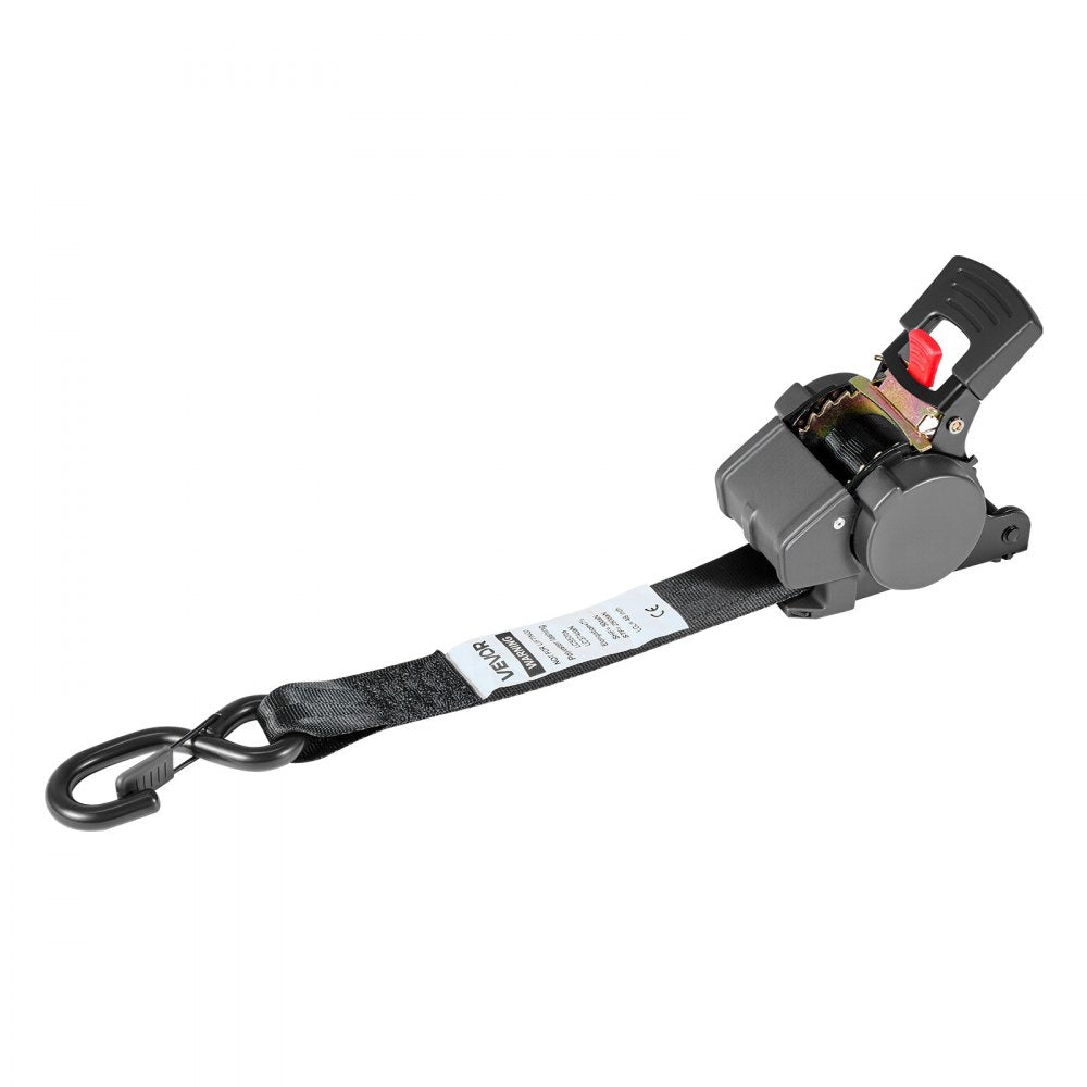 VEVOR Wheel Chock Tie-Down Kit, Fixed Trailer Tie Down Strap, Car Tie Down Kit with S-Hook, Break Strength 1649 lbs & Working Load 550 lbs Motorcycle Tie-Down System for Trailers, Boats, Snowmobiles