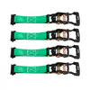 VEVOR Wheel Chock Tie-Down Kit, Chock-Style Trailer Tie Down Strap, Car Tie Down Kit with Buckle, Break Strength 4380 lbs & Working Load 1460 lbs Motorcycle Tie-Down System E-Hooks for ATVs, UTVs