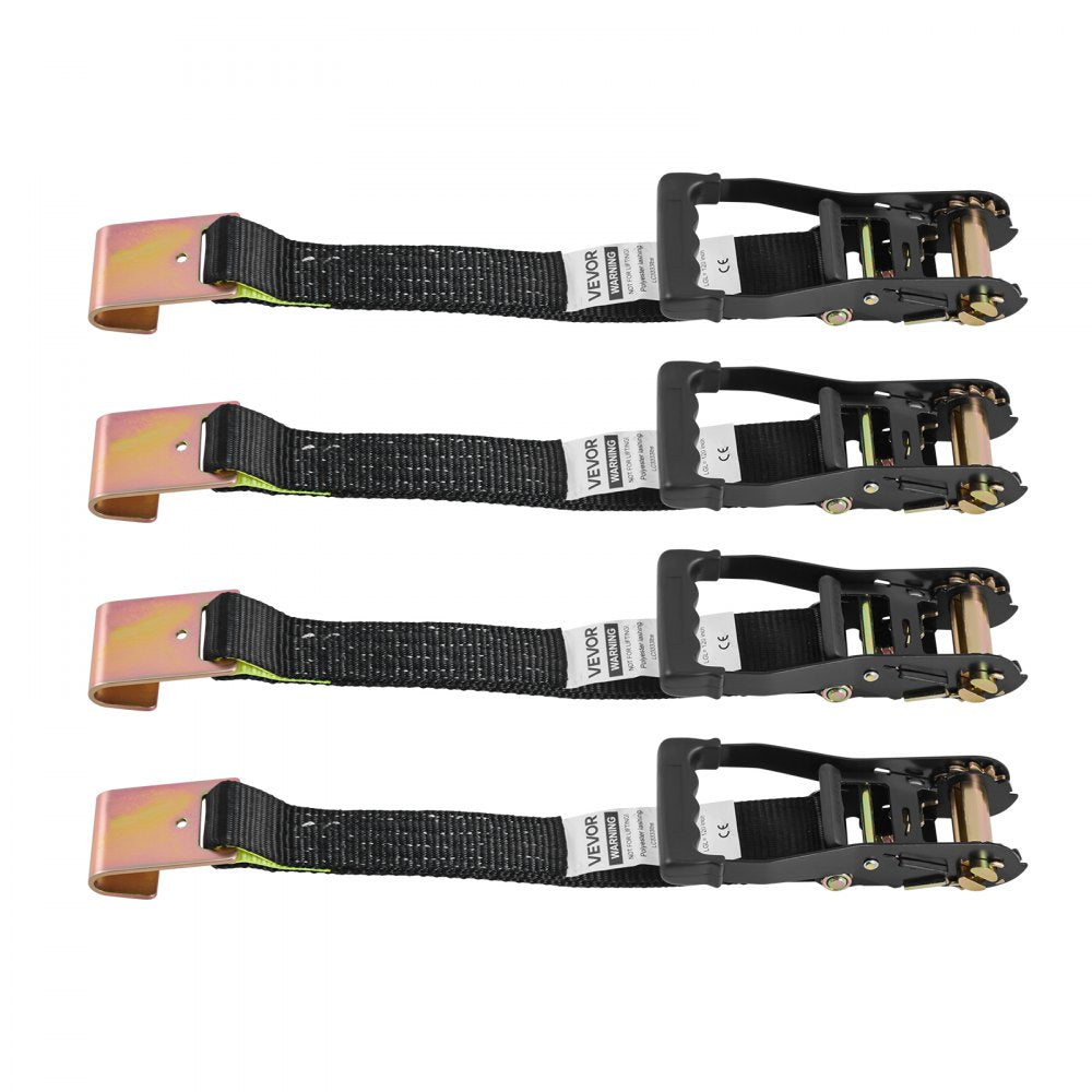 VEVOR Wheel Chock Tie-Down Kit, Tire-Style Trailer Tie Down Strap, Car Tie Down Kit with Flat Hook, Break Strength 10009 lbs & Working Load 3333 lbs Motorcycle Tie-Down System for ATVs, SUVs, Trailers