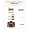 VEVOR Wheel Chock Tie-Down Kit, Tire-Style Tow Dolly Strap, Car Tie Down Kit with Heavy-Duty Hook, Break Strength 10009 lbs & Working Load 3333 lbs Motorcycle Tie-Down System for ATV, SUV, Snowmobiles