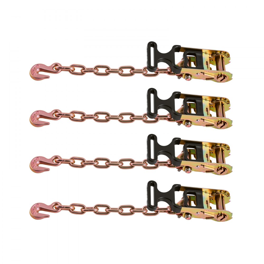 VEVOR Wheel Chock Tie-Down Kit, Tire-Style Tow Dolly Strap, Car Tie Down Kit with Heavy-Duty Hook, Break Strength 10009 lbs & Working Load 3333 lbs Motorcycle Tie-Down System for ATV, SUV, Snowmobiles