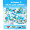 VEVOR Magnetic Blocks, 150 PCS Glacier Castle Set, Magnetic Building Cubes for Kids, STEM Montessori Sensory Toys for Christmas Birthday Gift, Construction Stacking Toy for 3+ Years Old Boys & Girls