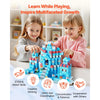 VEVOR Magnetic Blocks, 150 PCS Glacier Castle Set, Magnetic Building Cubes for Kids, STEM Montessori Sensory Toys for Christmas Birthday Gift, Construction Stacking Toy for 3+ Years Old Boys & Girls