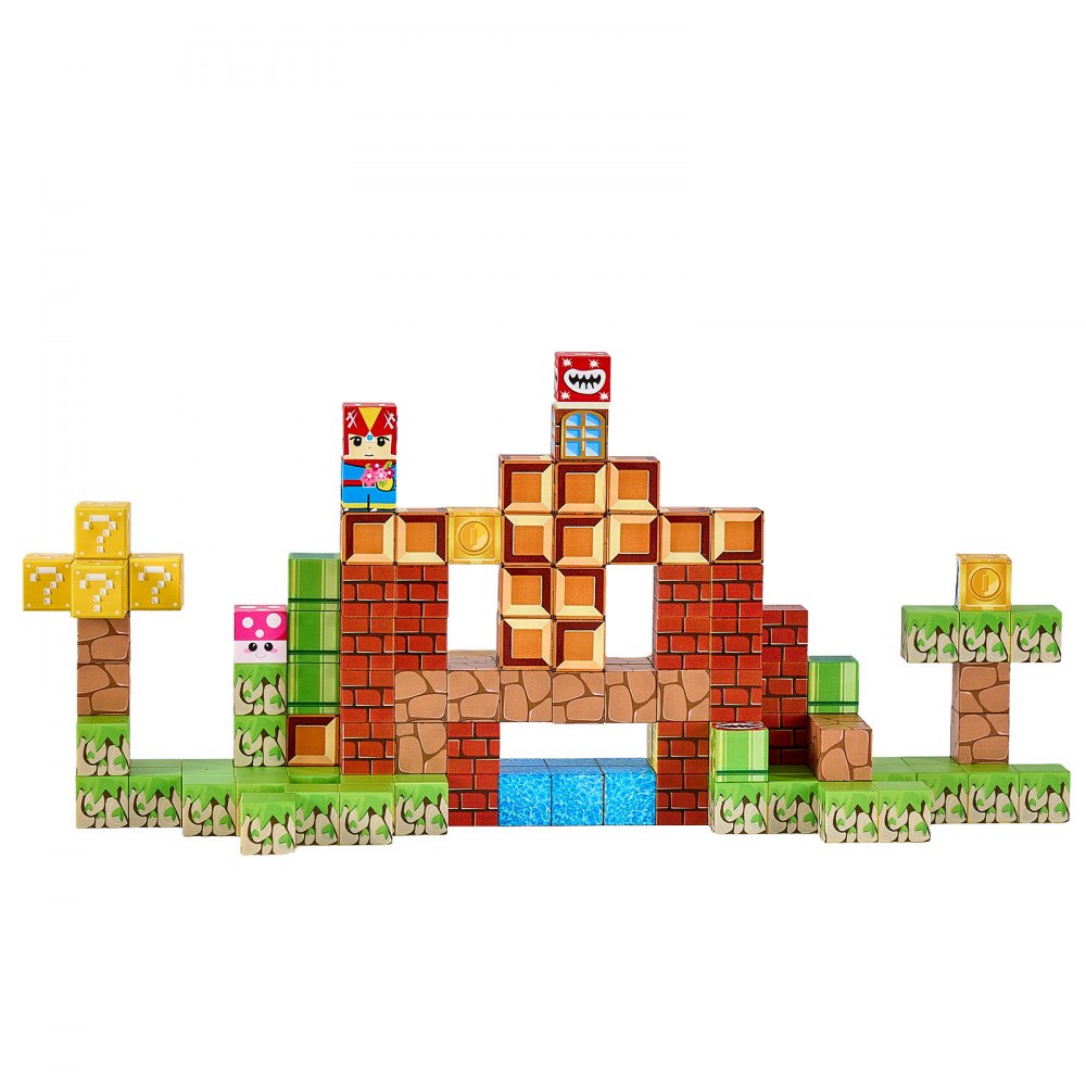VEVOR Magnetic Blocks, 100 PCS Magnet Blocks Set, Magnetic Building Cubes for Kids, STEM Montessori Sensory Toys for Christmas Birthday Gift, Construction Stacking Toy for 3+ Years Old Boys & Girls
