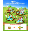 VEVOR Magnetic Blocks, 150 PCS Forest Castle Set, Magnetic Building Cubes for Kids, STEM Montessori Sensory Toys for Christmas Birthday Gift, Construction Stacking Toy for 3+ Years Old Boys & Girls