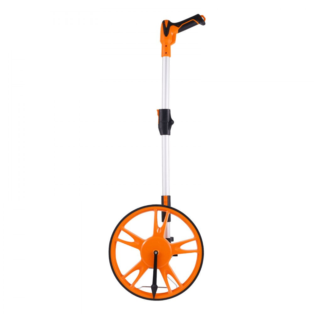 VEVOR Measuring Wheel in Feet, 12.5 in Wheel Diameter, 39.37-15.75 in Telescoping Measure Wheel, Measurement 0-99999Ft with Back Bag, Suitable for Lawn/Hard/Soft/Wood Road Measuring