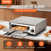 VEVOR Countertop Electric Pizza Oven, 12-inch, 1500W, 32-572 °F Temp Range, Stainless Steel Construction and Easy-to-Clean Crumb Tray, Suitable for Both Commercial and Home Use
