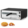 VEVOR Electric Pizza Oven, 12-inch Countertops Pizza Ovens, 572°F Max Temp, 1450W Indoor Pizzas Maker w/Timing & Temp Control, Pizza Cooker w/Dual Heat Tube, Crumb Tray, for Diner and Home Kitchen