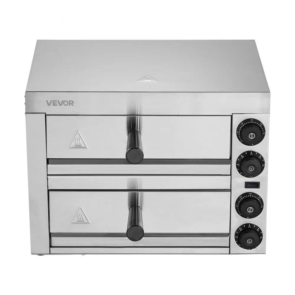 VEVOR Electric Pizza Oven for Countertops, 12-inch, 1700W, with Temp Control & 0-60 Min Timer, Even Baking Technology & Easy Clean Crumb Tray, Ideal for Both Commercial & Home Kitchens