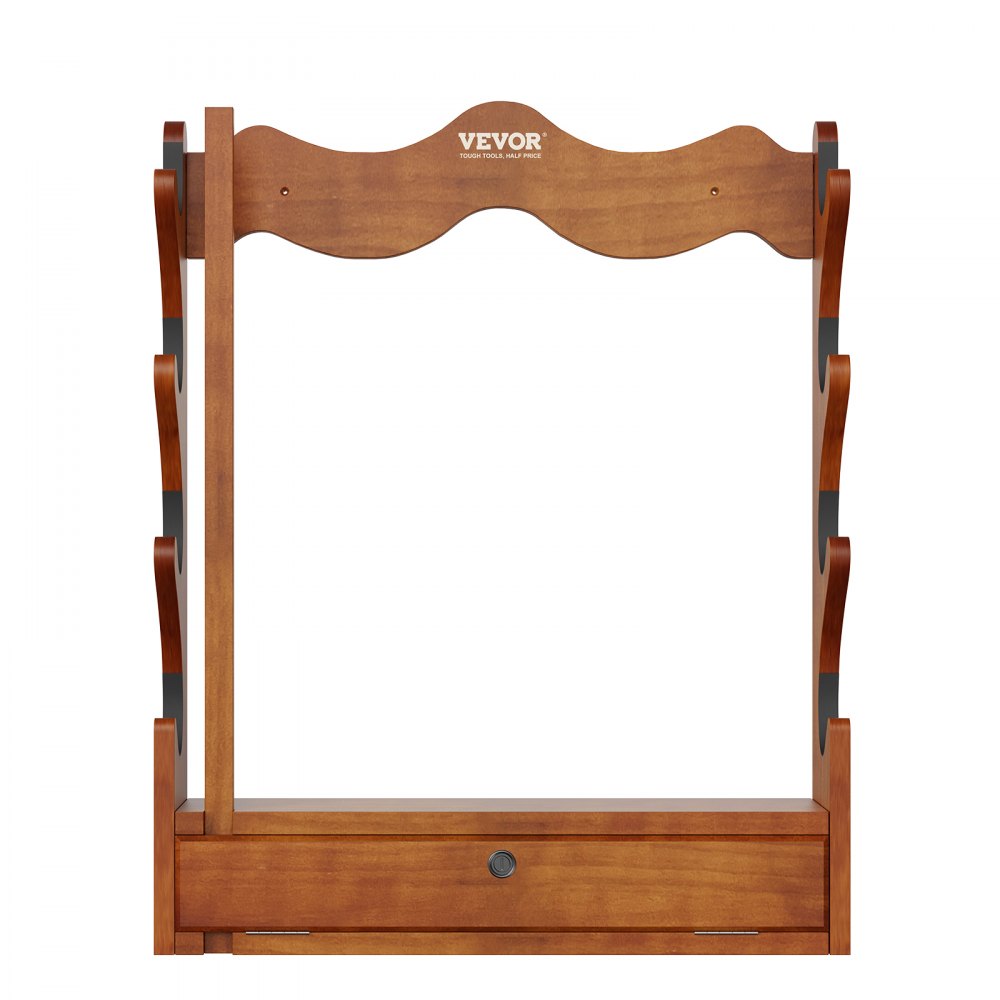 VEVOE Gun Rack, Wood Gun Rack Wall Mount, Gun Display Rack holds 4 Rifles, Shotguns, 132 lb Heavy Duty Wall Storage Display Rifle Rack with Soft Padding