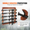 VEVOR Gun Rack, Wood Gun Rack Wall Mount, Gun Display Rack holds 5 Rifles, Shotguns, 132 lb Heavy Duty Wall Storage Display Rifle Rack with Soft Padding