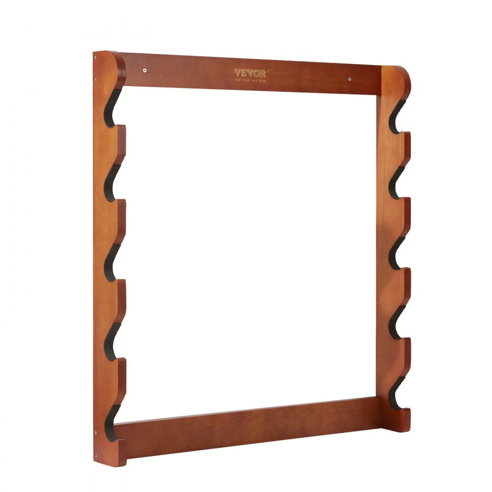 VEVOR Gun Rack, Wood Gun Rack Wall Mount, Gun Display Rack holds 5 Rifles, Shotguns, 132 lb Heavy Duty Wall Storage Display Rifle Rack with Soft Padding