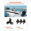 VEVOR Outboard Propeller, Upgrade OEM 15 Spline Tooth Aluminum Outboard Boat Propeller Fit Mercury Engines 40-140 HP, 4-1/4" Gearcase, 3-Blade, RH (Right Hand Rotation), OEM Parts No. 48-77344A45