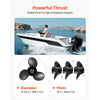 VEVOR Outboard Propeller, Upgrade OEM 15 Spline Tooth Aluminum Outboard Boat Propeller Fit Mercury/Mariner Engines 135-300 HP, 4-3/4" Gearcase, 3-Blade, RH (Right Hand Rotation), OEM No. 48-832830A45