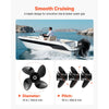 VEVOR Outboard Propeller, Upgrade OEM 15 Spline Tooth Aluminum Outboard Boat Propeller Fit Mercury/Mariner Engines 135-300 HP, 4-3/4" Gearcase, 4-Blade, RH (Right Hand Rotation), OEM No. 48-8M0084495