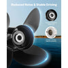 VEVOR Outboard Propeller, Upgrade OEM 15 Spline Tooth Aluminum Outboard Boat Propeller Fit Mercury/Mariner Engines 135-300 HP, 4-3/4" Gearcase, 4-Blade, RH (Right Hand Rotation), OEM No. 48-8M0084495