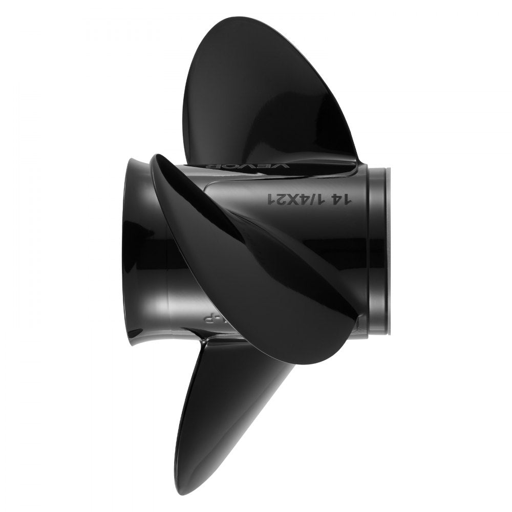 VEVOR Outboard Propeller, Upgrade OEM 15 Spline Tooth Aluminum Outboard Boat Propeller Fit Mercury/Mariner Engines 90-400 HP, 4-3/4" Gearcase, 3-Blade, RH (Right Hand Rotation), OEM No. 48-832832A45