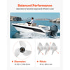 VEVOR Outboard Propeller, Upgrade OEM 15 Spline Tooth Aluminum Outboard Boat Propeller Fit Yamaha Engines 60-130 HP, 4-1/4" Gearcase, 3-Blade, RH (Right Hand Rotation), OEM Parts No. 6E5-45947-00-EL