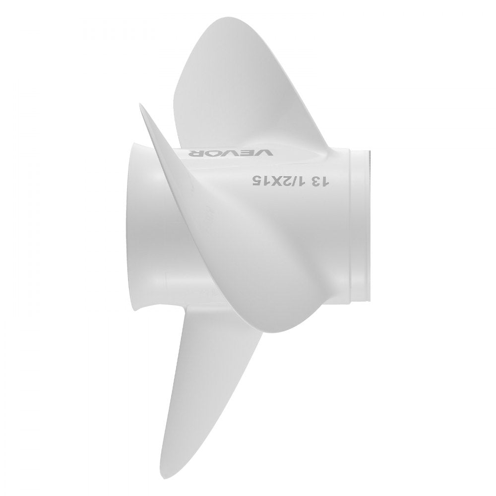 VEVOR Outboard Propeller, Upgrade OEM 15 Spline Tooth Aluminum Outboard Boat Propeller Fit Yamaha Engines 60-130 HP, 4-1/4" Gearcase, 3-Blade, RH (Right Hand Rotation), OEM Parts No. 6E5-45947-00-EL