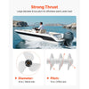 VEVOR Outboard Propeller, Upgrade OEM 15 Spline Tooth Aluminum Outboard Boat Propeller Fit Yamaha Engines 50-130 HP, 4-1/4" Gearcase, 3-Blade, RH (Right Hand Rotation), OEM Parts No. 6E5-45954-00-EL