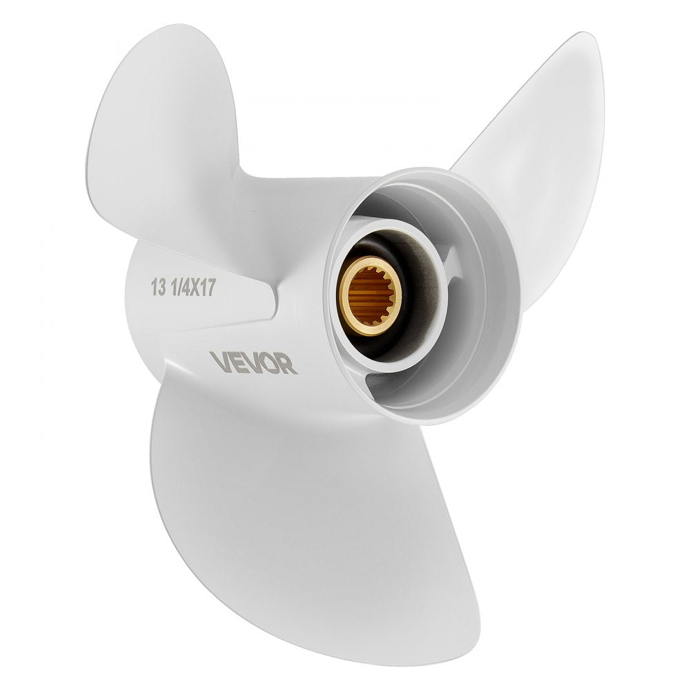 VEVOR Outboard Propeller, Upgrade OEM 15 Spline Tooth Aluminum Outboard Boat Propeller Fit Yamaha Engines 50-130 HP, 4-1/4" Gearcase, 3-Blade, RH (Right Hand Rotation), OEM Parts No. 6E5-45945-01-EL