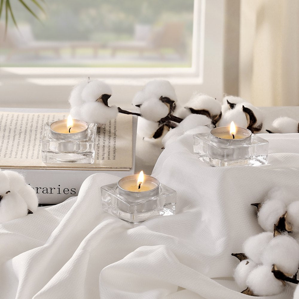 VEVOR 200 Pack Unscented Tea Lights Candles 6.5 Hours Long Burning Smokeless Tealight Candles, Dripless with Aluminum Cups, Natural Palm Wax Votive Candles for Home, Weddings, Christmas, White