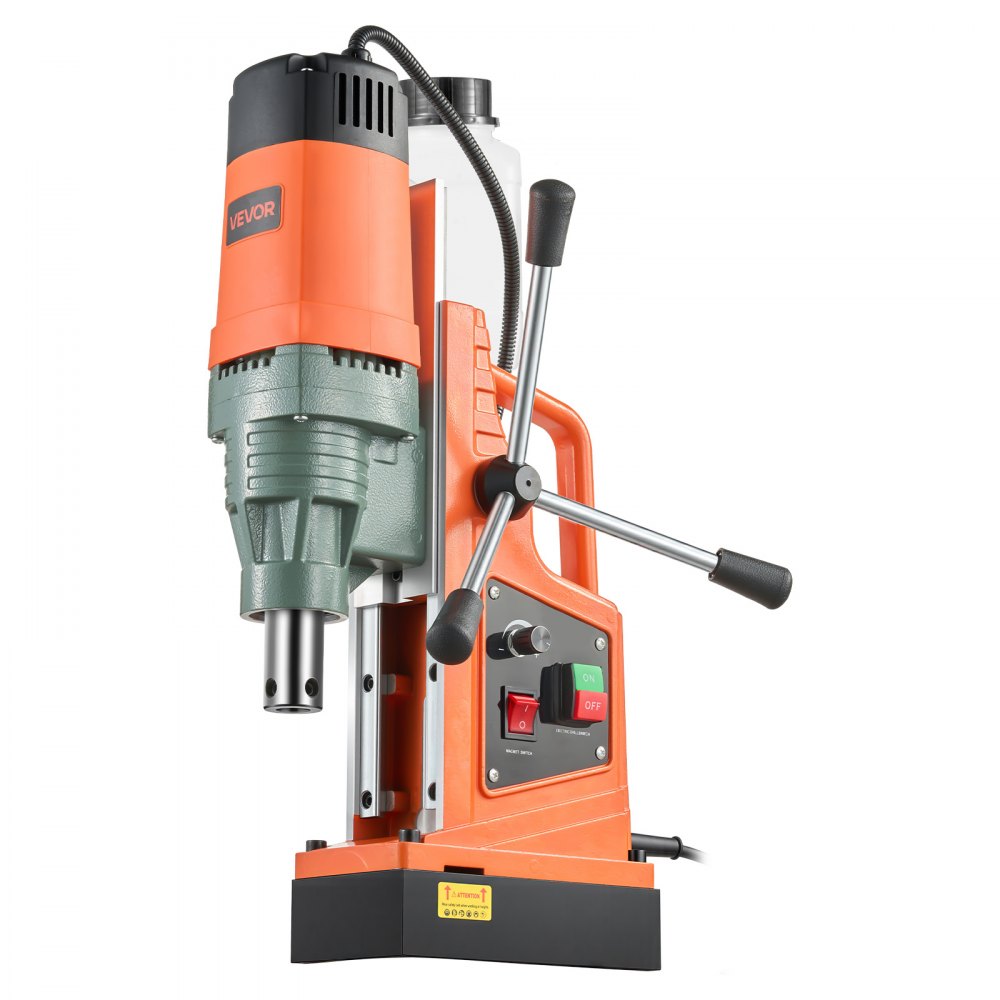 VEVOR Magnetic Drill, 1550W Motor 2 in Coring Diameter, 2922 lbf Magnetic Force, 0-550 RPM Variable Speed, Portable Electric Mag Drill Press Drilling Machine for Metal Surface, Home Improvement