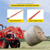 VEVOR Pair Hay Spear 43" Bale Spear 3000 lbs Capacity, Bale Spike Quick Attach Square Hay Bale Spears 1 3/4", Red Coated Bale Forks, Bale Hay Spike with Hex Nut & Sleeve for Buckets Tractors Loaders