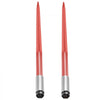 VEVOR Pair Hay Spear 43" Bale Spear 3000 lbs Capacity, Bale Spike Quick Attach Square Hay Bale Spears 1 3/4", Red Coated Bale Forks, Bale Hay Spike with Hex Nut & Sleeve for Buckets Tractors Loaders