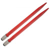 VEVOR Pair Hay Spear 39" Bale Spear 3000 lbs Capacity, Bale Spike Quick Attach Square Hay Bale Spears 1 3/4", Red Coated Bale Forks, Bale Hay Spike with Hex Nut & Sleeve for Buckets Tractors Loaders