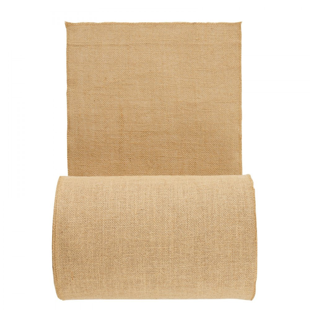 VEVOR Burlap Fabric Roll, 14” x 150 ft & 50 x 50 High Density Wide Natural Burlap Fabric Rolls, Jute Fabric Burlap Tree Wrap Roll, for Decor, Crafts, Wedding, Gardening, Plant & Tree Winter Covering