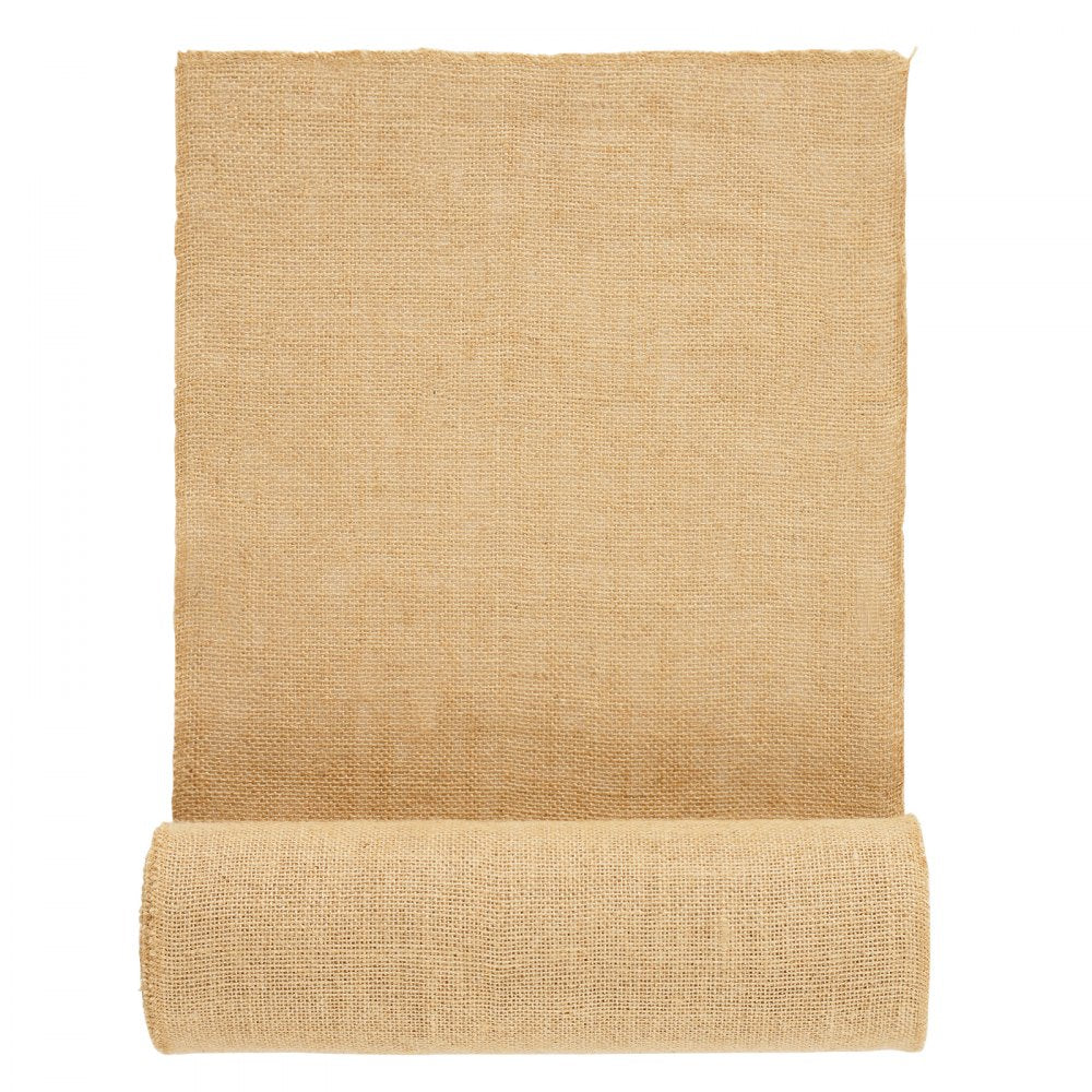 VEVOR Burlap Fabric Roll, 14 in x 30 ft & 50 x 50 High Density Wide Natural Burlap Fabric Rolls, Jute Fabric Burlap Tree Wrap Roll, for Decor, Crafts, Wedding, Gardening, Plant & Tree Winter Covering