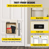 VEVOR Through-The-Door Locking Drop Box, 11.8\'\'x4.3\'\'x14.2\'\' Door Drop Box, Door Slot Mailbox with 1.77\'\' Chute & Code Lock, Rainproof Steel Mail Catcher for Depositing Mail, Keys, Rents, Chec