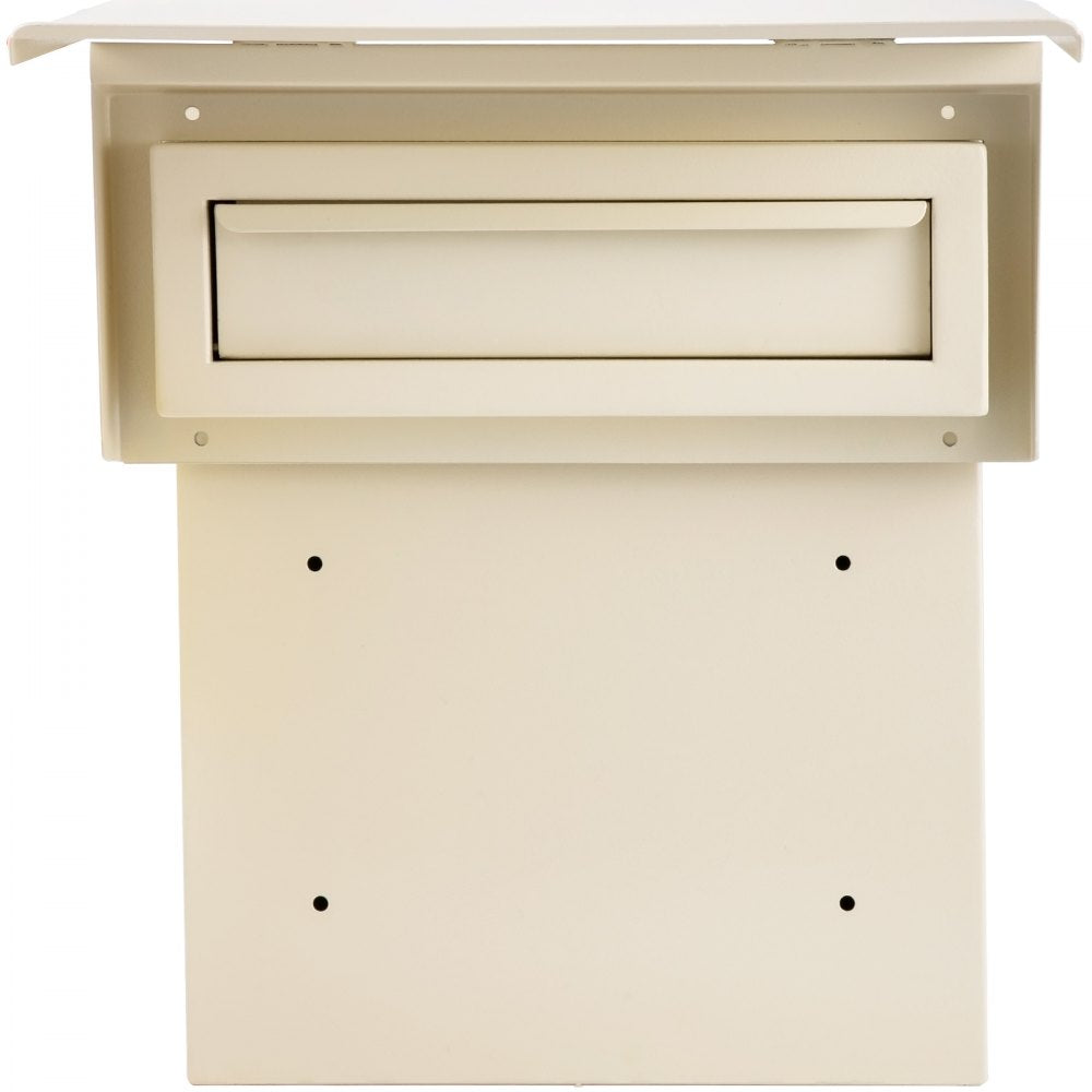 VEVOR Through-The-Door Locking Drop Box, 11.8\'\'x4.3\'\'x14.2\'\' Door Drop Box, Door Slot Mailbox with 1.77\'\' Chute & Code Lock, Rainproof Steel Mail Catcher for Depositing Mail, Keys, Rents, Chec