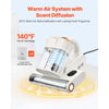 VEVOR Mattress Vacuum Cleaner, 550W Bed Vacuum Cleaner with 18Kpa Powerful Suction and Dual Dust Bin, HEPA Filter & Heating, Ultrasound Tech & Cleaning Lights, Handheld for Bed, Sofa, Corded, White