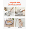 VEVOR Mattress Vacuum Cleaner, 550W Bed Vacuum Cleaner with 18Kpa Powerful Suction and Dual Dust Bin, HEPA Filter & Heating, Ultrasound Tech & Cleaning Lights, Handheld for Bed, Sofa, Corded, White