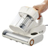 VEVOR Mattress Vacuum Cleaner, 550W Bed Vacuum Cleaner with 18Kpa Powerful Suction and Dual Dust Bin, HEPA Filter & Heating, Ultrasound Tech & Cleaning Lights, Handheld for Bed, Sofa, Corded, White