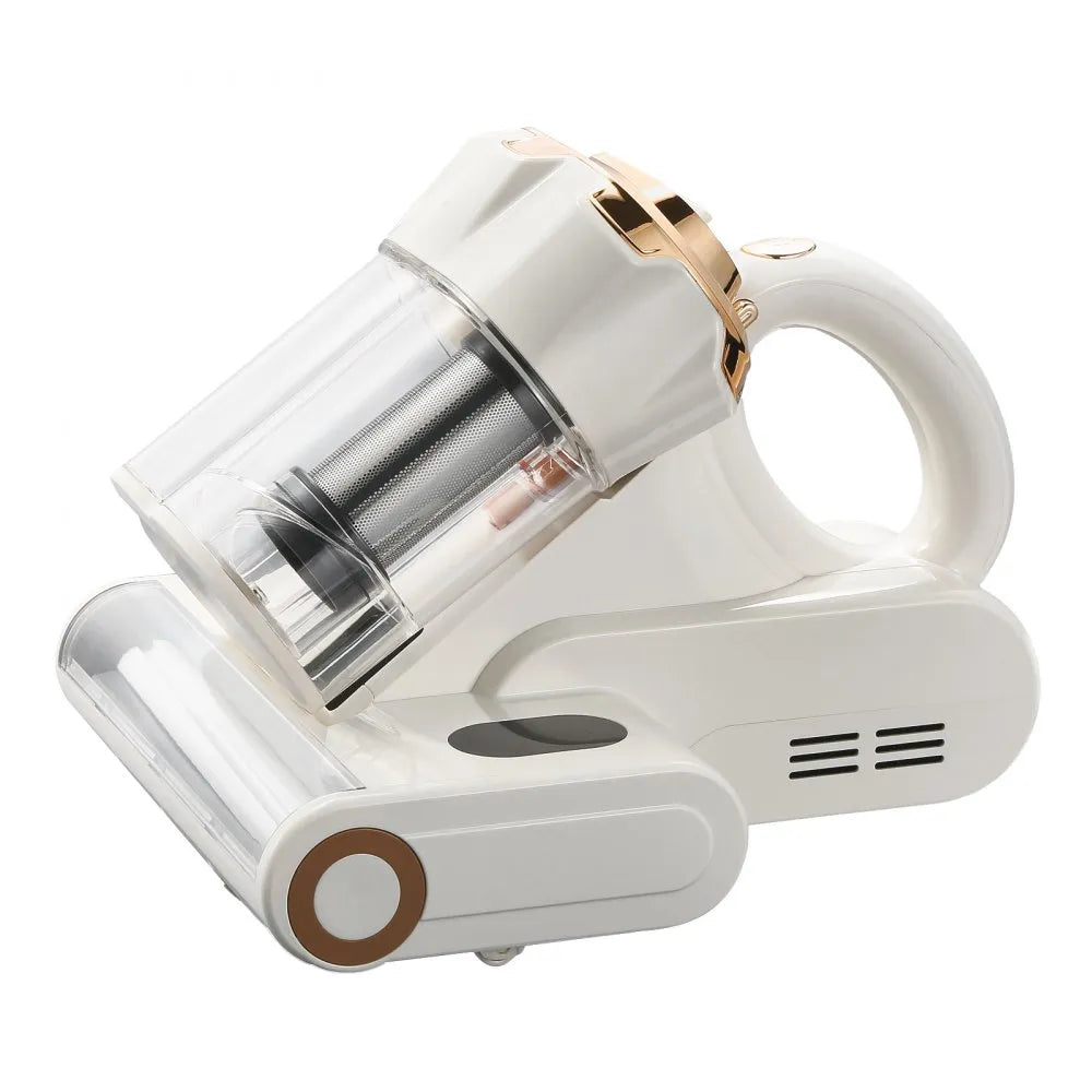 VEVOR Mattress Vacuum Cleaner, 550W Bed Vacuum Cleaner with 18Kpa Powerful Suction and Dual Dust Bin, HEPA Filter & Heating, Ultrasound Tech & Cleaning Lights, Handheld for Bed, Sofa, Corded, White